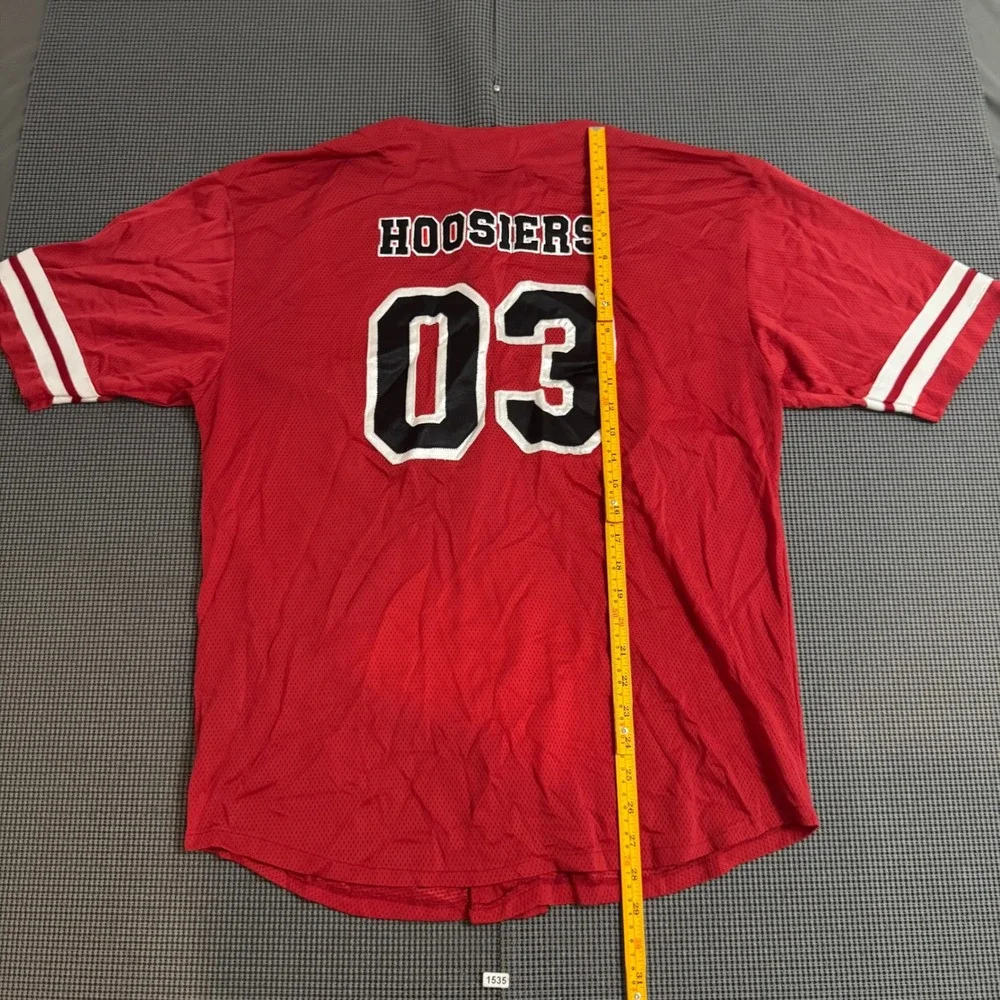 Indiana University Hoosiers Baseball Jersey Red Big Ten JA Mens Medium 03